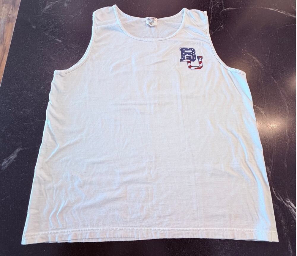 Baylor University Comfort Colors 100% Cotton Americana men's Lg Tank